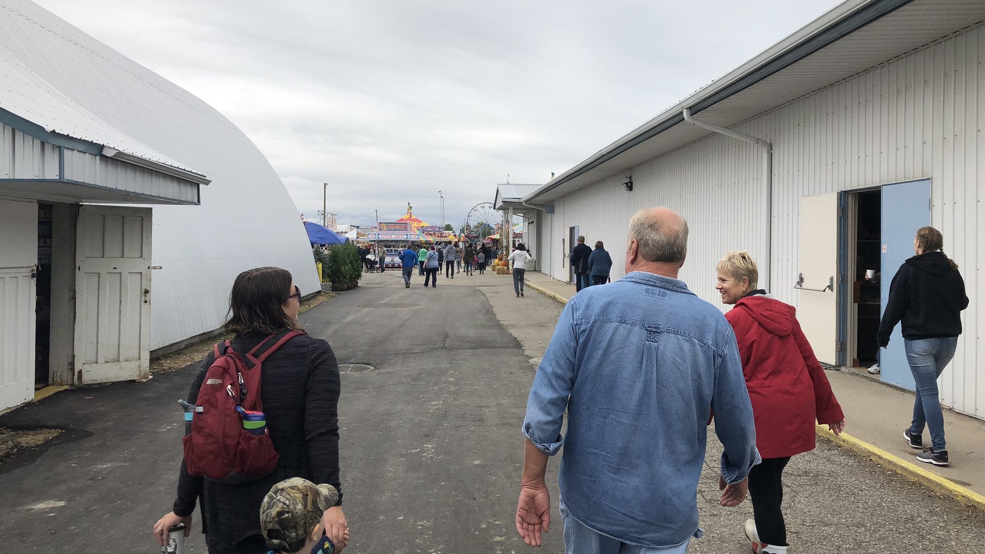 Exhibit halls and midway