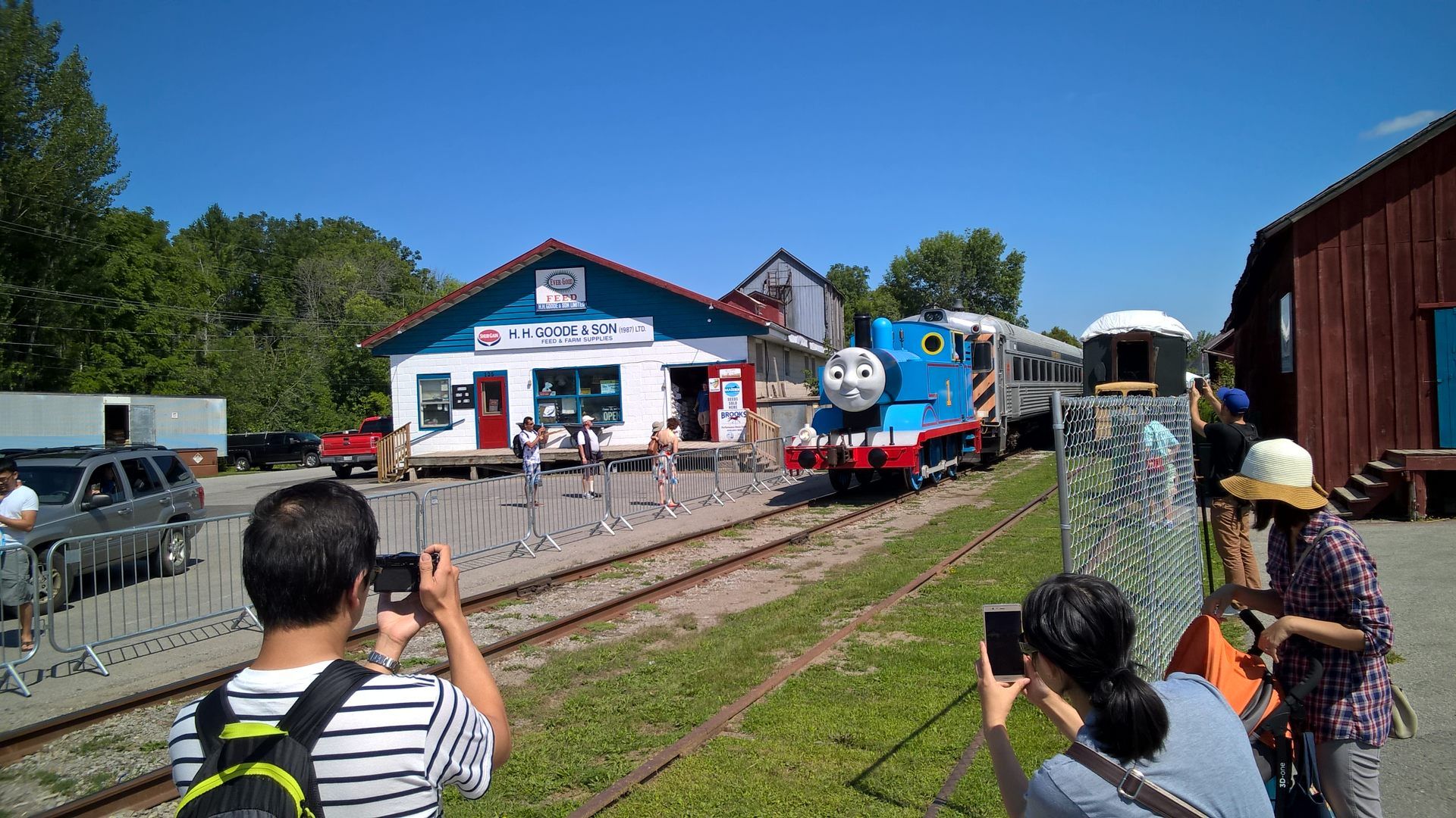 Thomas pulling the train